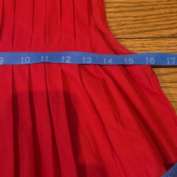 TCEC Red Sleeveless Pleated Top Size S NWT - Picture 12 of 12